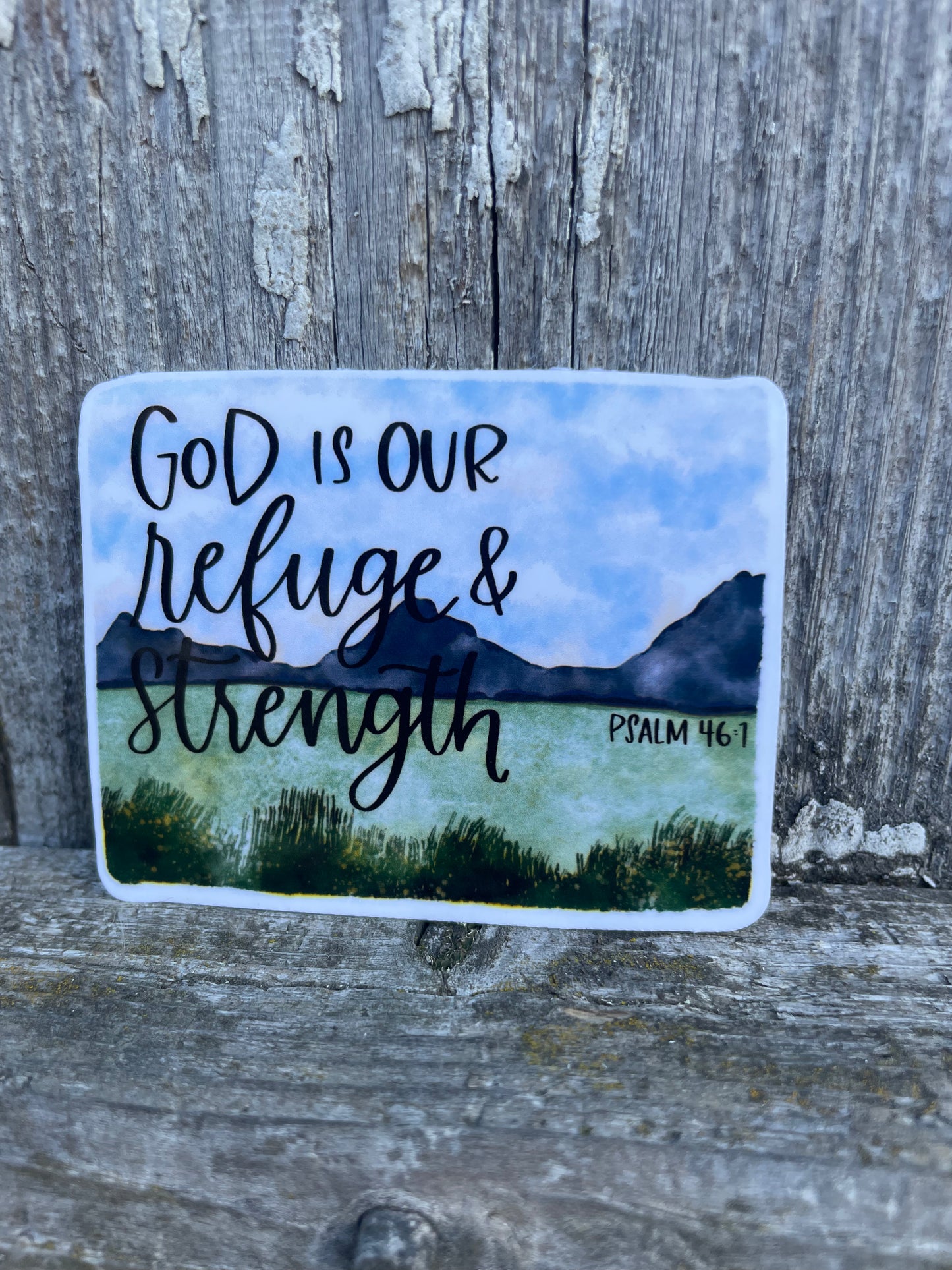 Psalm 46:1 Bible Verse Sticker