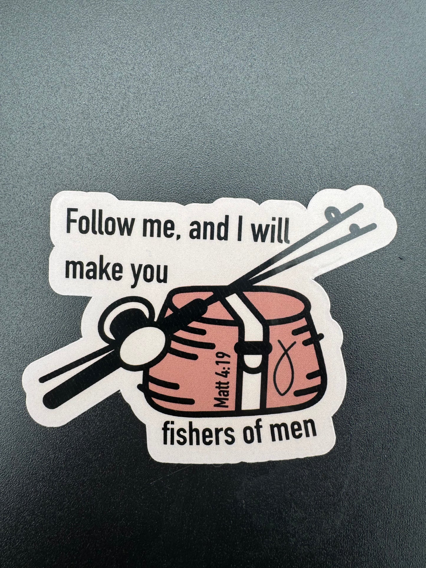 Matthew 4:19 Fisher of Men Sticker