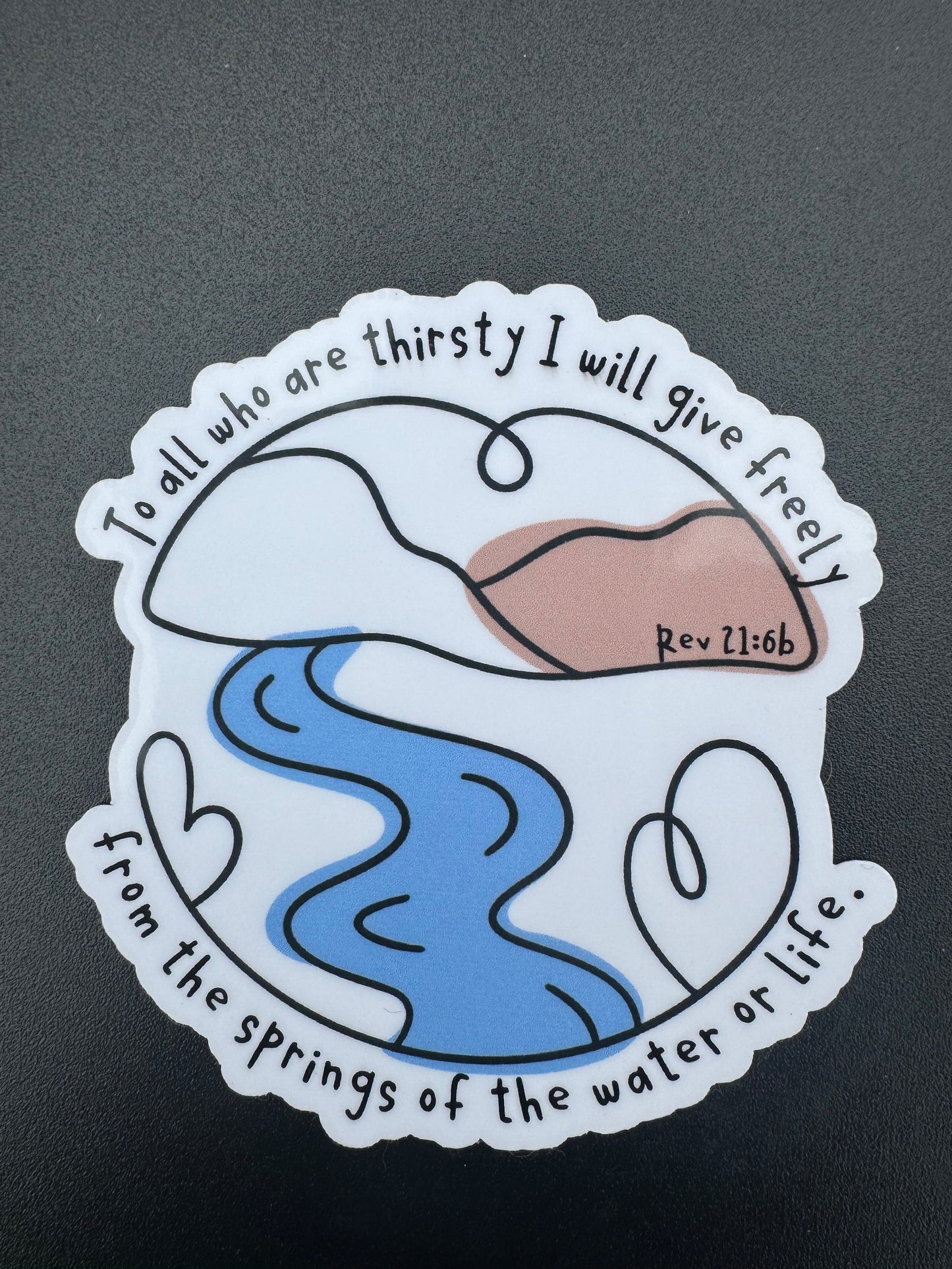 Revelation 21:6 Springs of Life Sticker