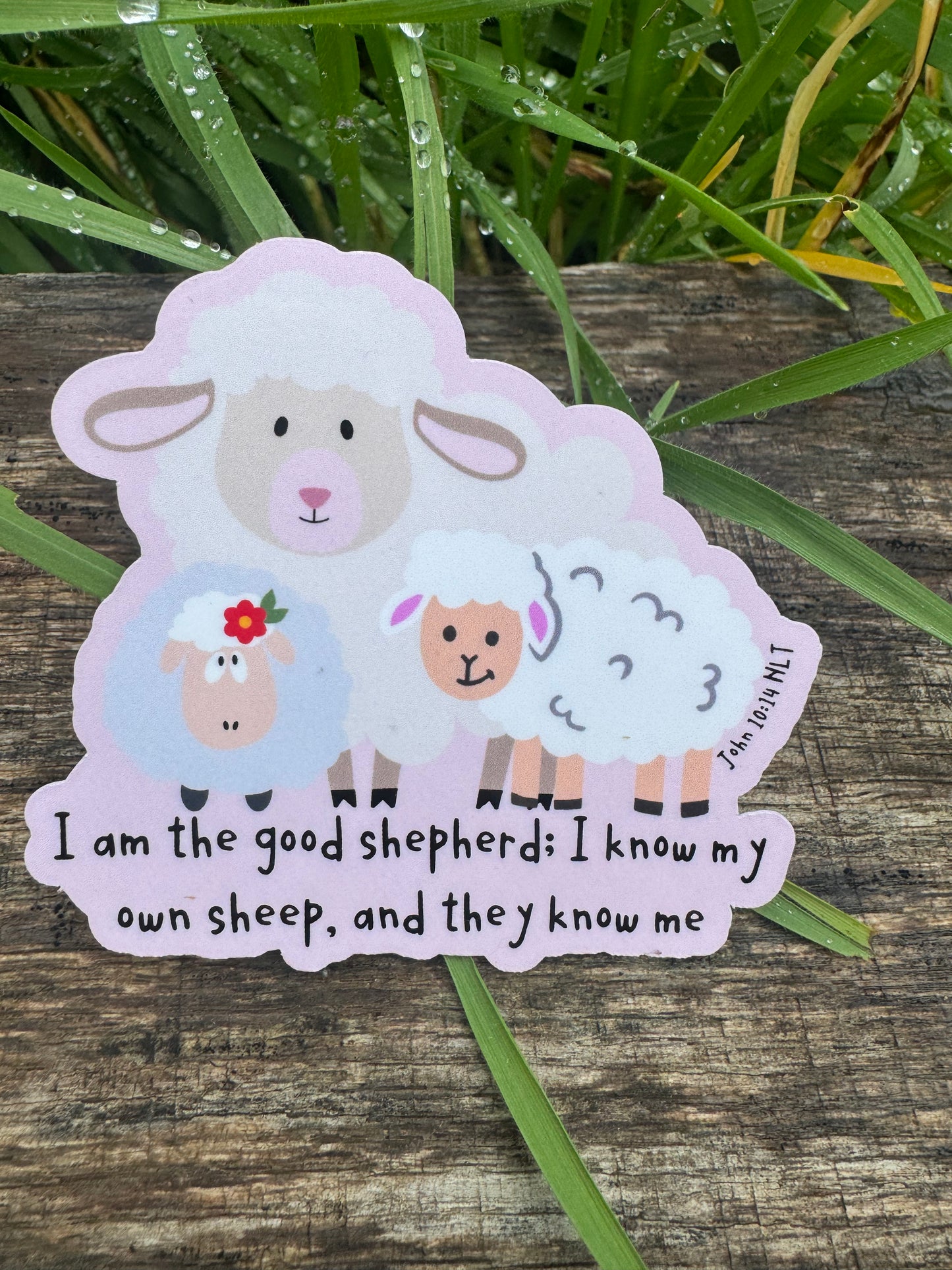 John 10:14 He is the Good Shepherd Sticker