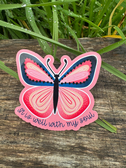 It is well with my soul butterfly Sticker