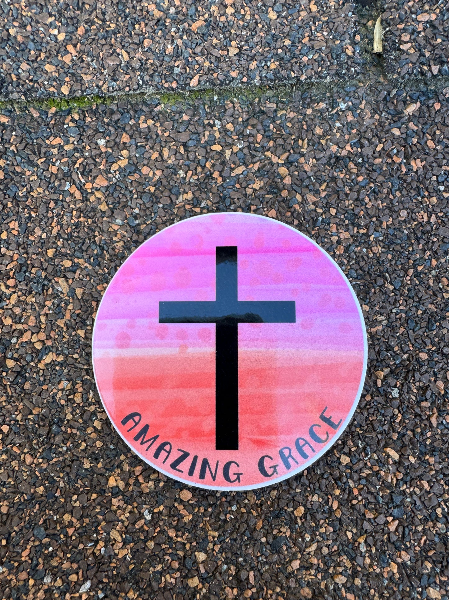 Amazing Grace Cross Sticker