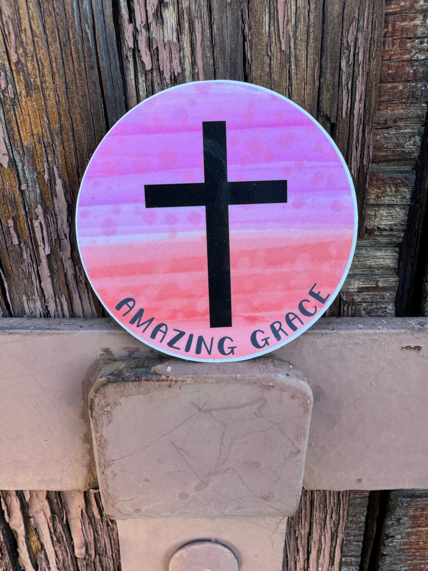 Amazing Grace Cross Sticker