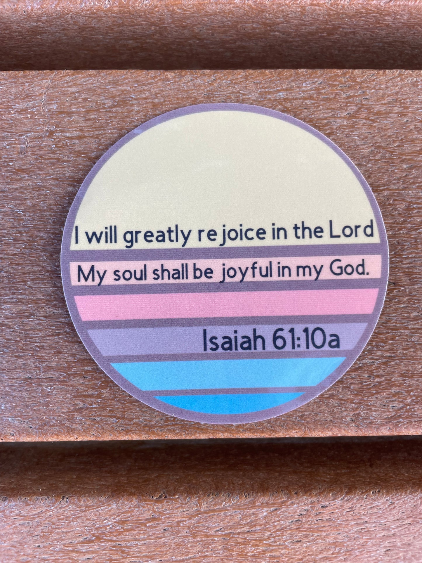 Isaiah 61:10 Christian Bible Verse Sticker