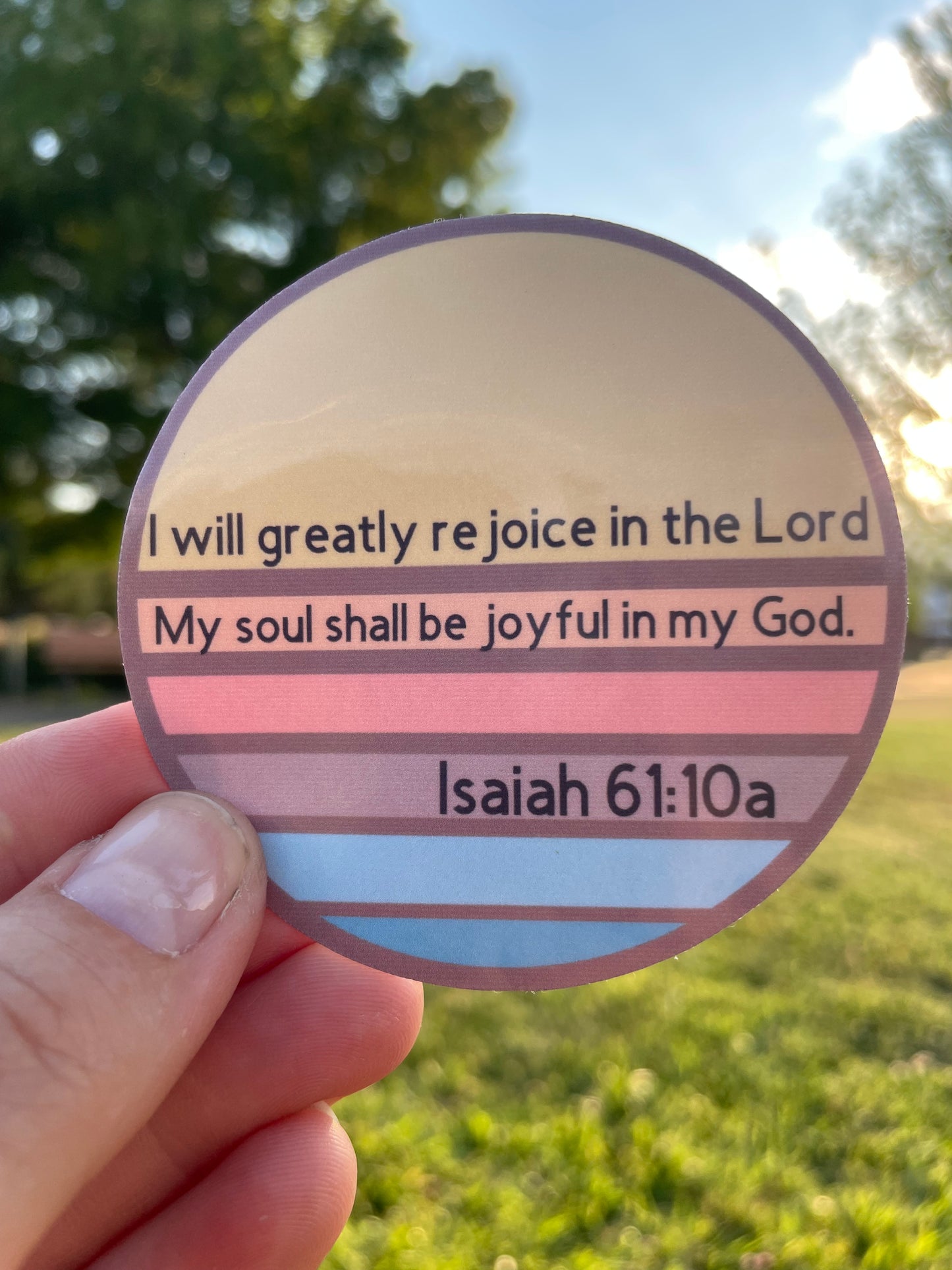 Isaiah 61:10 Christian Bible Verse Sticker