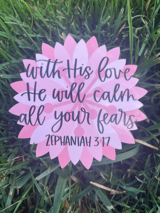 Zephaniah 3:17 Bible Verse Sticker