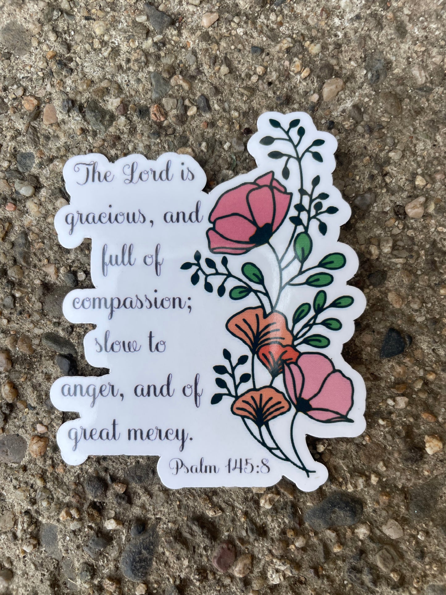 Psalm 145:8 Bible Verser Sticker