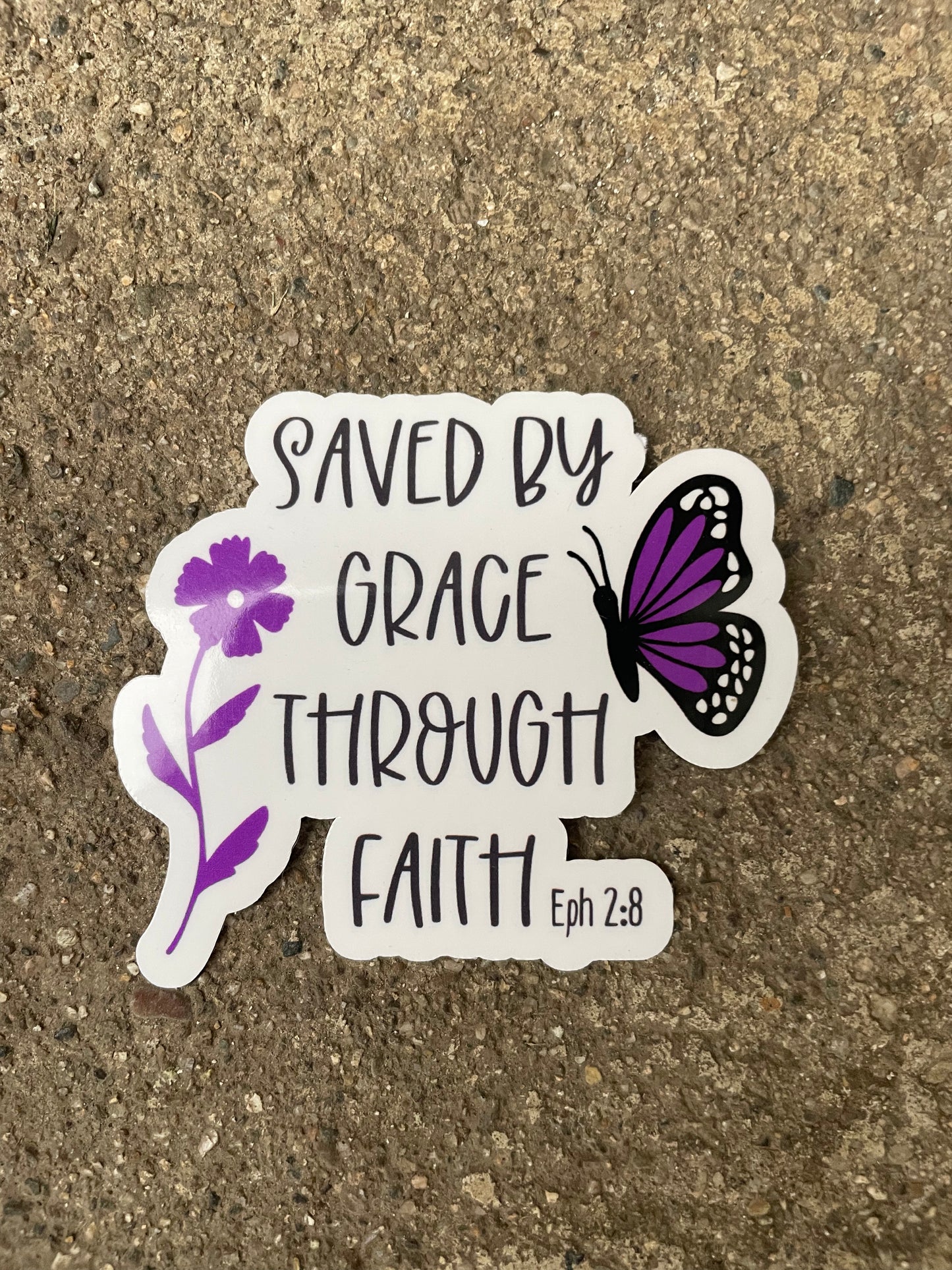 Ephesians 2:8 Bible Verse Sticker