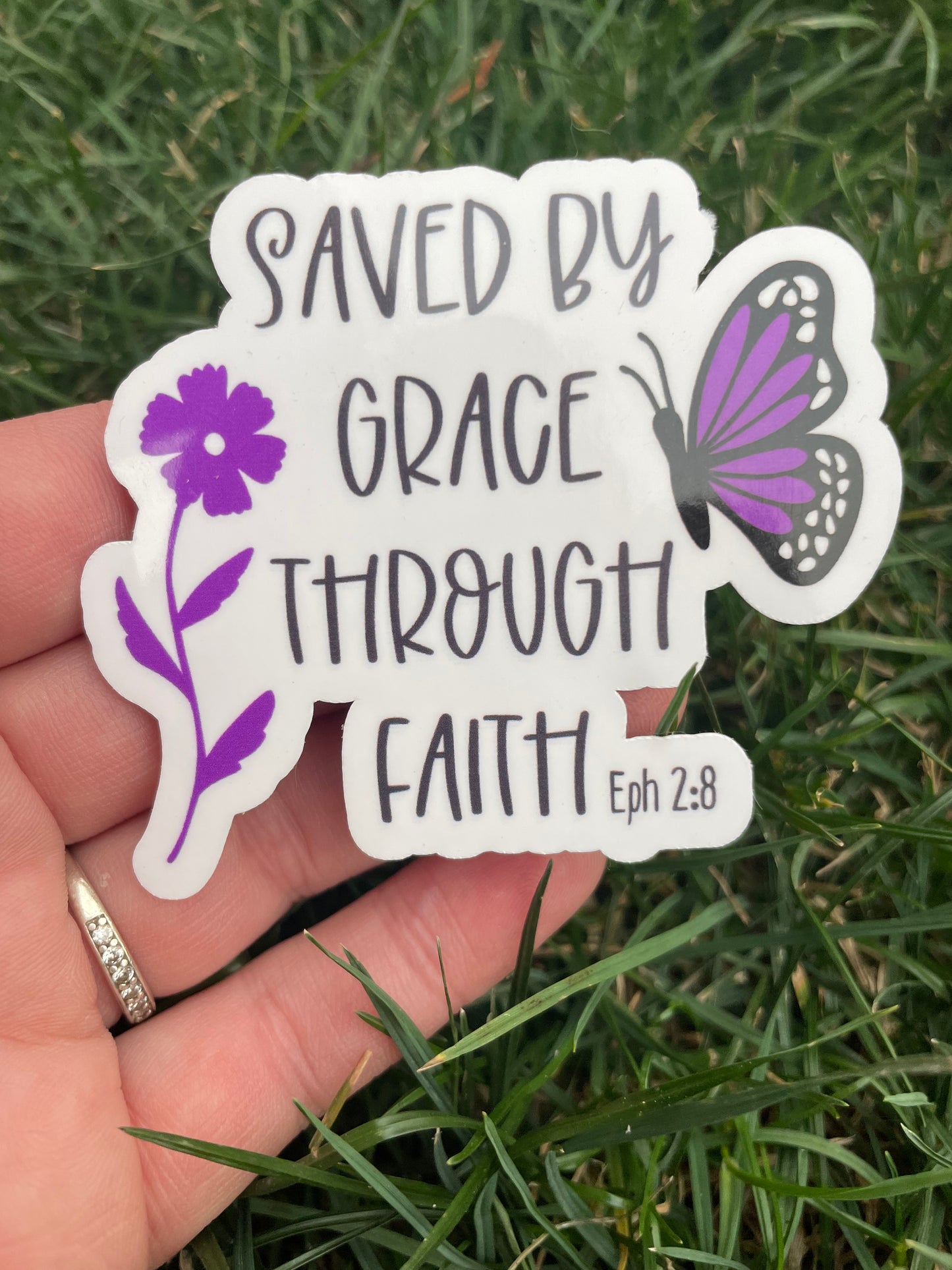 Ephesians 2:8 Bible Verse Sticker