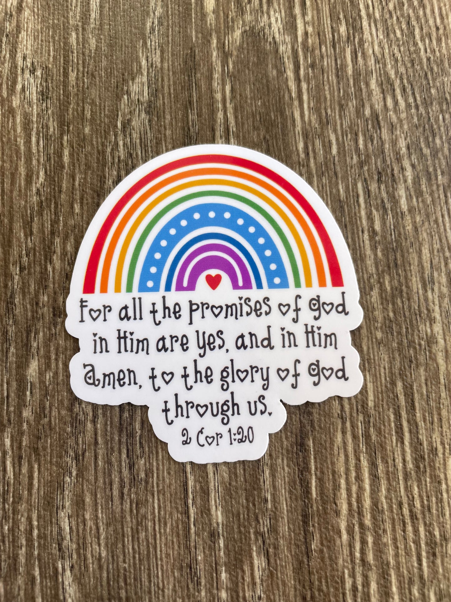 2 Corinthians 1:20 Bible Verse Sticker