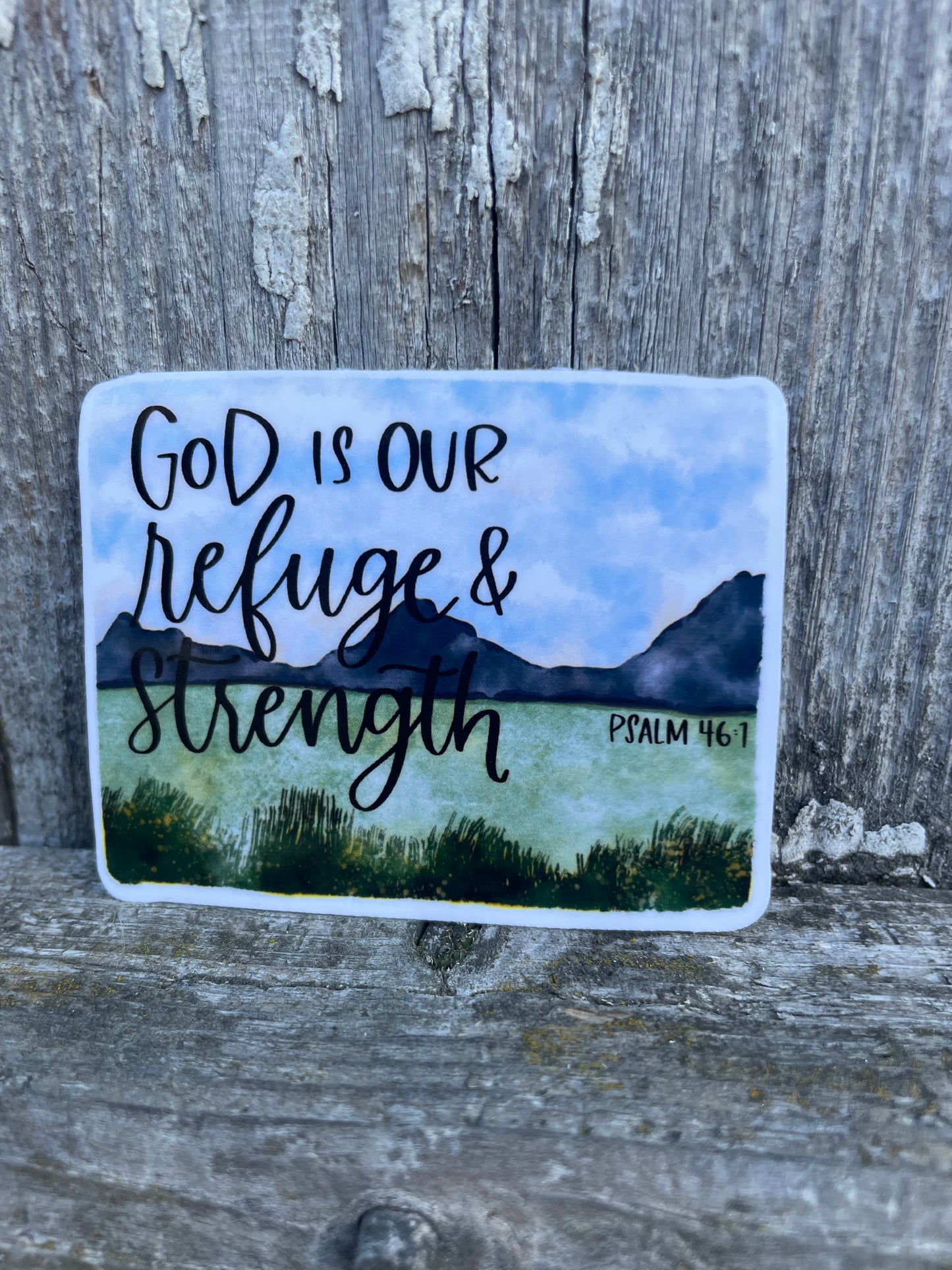 Psalm 46:1 Bible Verse Sticker