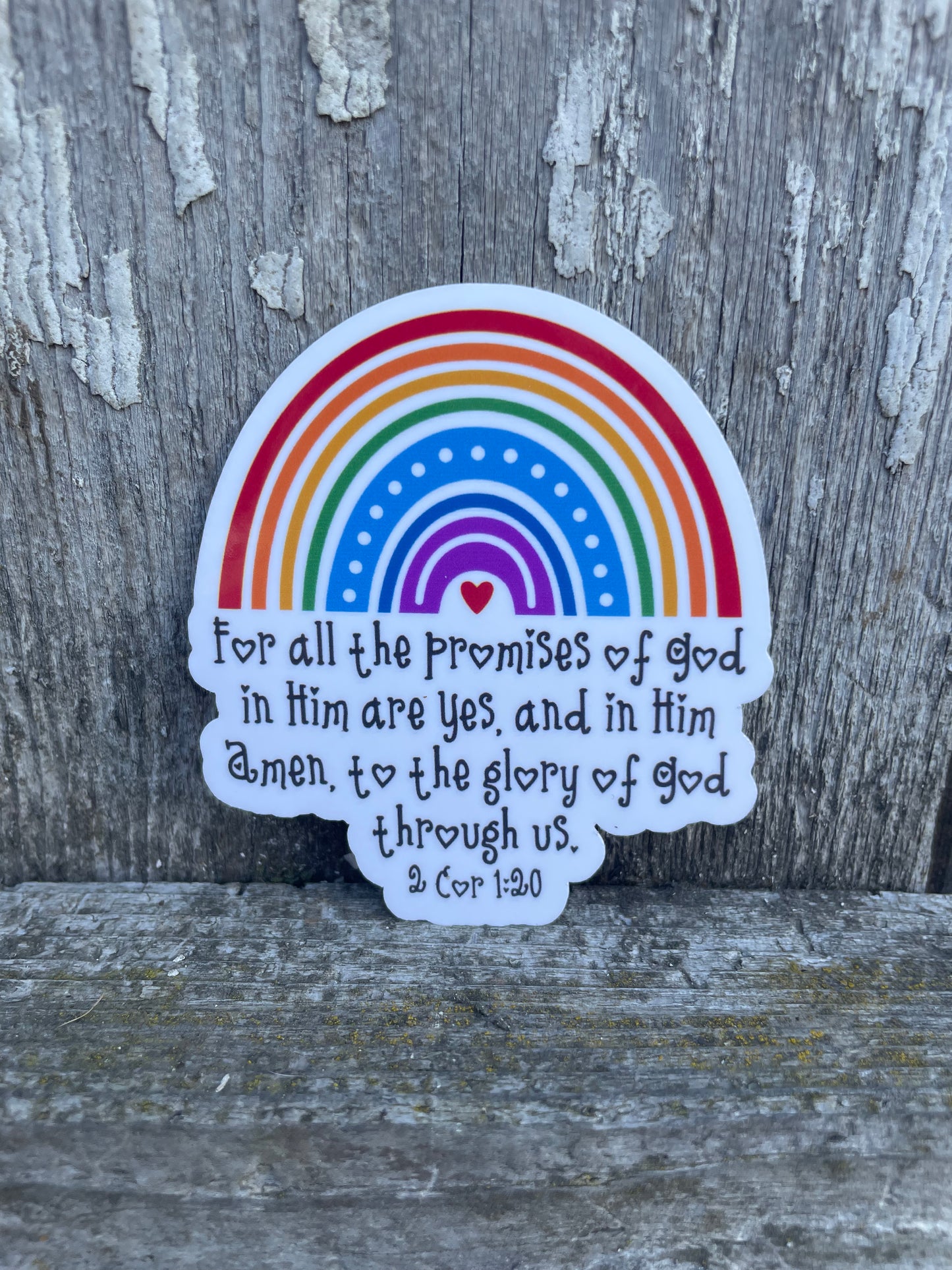 2 Corinthians 1:20 Bible Verse Sticker