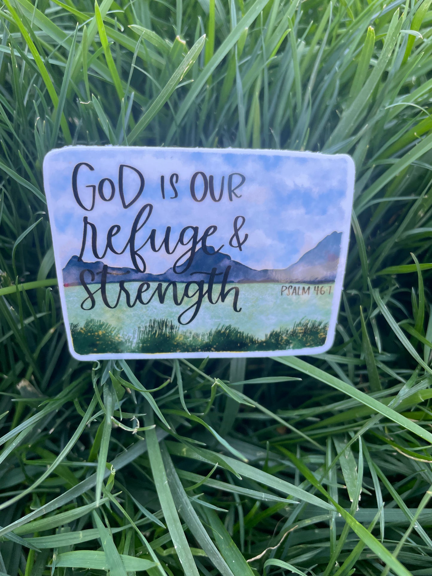 Psalm 46:1 Bible Verse Sticker