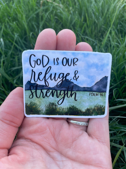 Psalm 46:1 Bible Verse Sticker